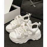 レースアップスニーカーサンダル厚底靴美脚 | SUNSHINE CLOSET | 詳細画像17