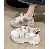 レースアップスニーカーサンダル厚底靴美脚 | SUNSHINE CLOSET | 詳細画像5