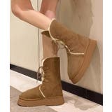 ボアムートンブーツ裏起毛 厚底ブーツ冬靴 | SUNSHINE CLOSET | 詳細画像1