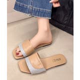 ラインストーンスリッパサンダル 大人上品 ワイドベルトミュールサンダルきれいめ | SUNSHINE CLOSET | 詳細画像23