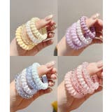 マカロンカラーコイルヘアゴム 大人可愛いスパイラルヘアゴム 跡がつかないスプリン… | SUNSHINE CLOSET | 詳細画像2 