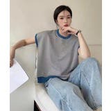 ノースリーブニットトップス きれいめ 柄ニットTシャツ | SUNSHINE CLOSET | 詳細画像2