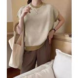 ノースリーブニットトップス きれいめ 柄ニットTシャツ | SUNSHINE CLOSET | 詳細画像9