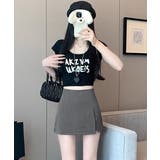 レディースインナーパンツ付きミニスカートパンツ 韓国風 着やせショートパンツ | SUNSHINE CLOSET | 詳細画像2