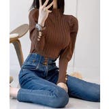ボトルネックニットトップス 袖口金ボタン | SUNSHINE CLOSET | 詳細画像11