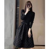 リボン柄フレアワンピース ウエストマーク | SUNSHINE CLOSET | 詳細画像2