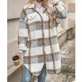 ボアジャケット韓国風チェックカーディガン | SUNSHINE CLOSET | 詳細画像2