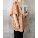 ジャガードブラウス 透け感フレアスリーブ 夏トップス半袖 | SUNSHINE CLOSET | 詳細画像17 