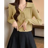 レースアップ リブニットトップス 韓国風 | SUNSHINE CLOSET | 詳細画像10