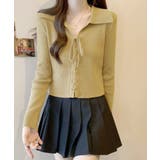 レースアップ リブニットトップス 韓国風 | SUNSHINE CLOSET | 詳細画像11