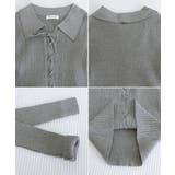 レースアップ リブニットトップス 韓国風 | SUNSHINE CLOSET | 詳細画像19