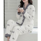 リボン柄 フリースルームウエア上下セット | SUNSHINE CLOSET | 詳細画像3 