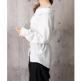 レディース ベルト付きパッチワークシャツレイヤード風 肩見せブラウス | SUNSHINE CLOSET | 詳細画像19 