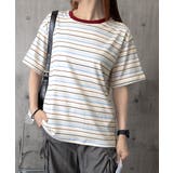 マルチボーダーTシャツ 半袖カットソー夏 | ANGELCLOSET | 詳細画像13