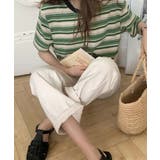 マルチボーダーTシャツ 半袖カットソー夏 | ANGELCLOSET | 詳細画像3