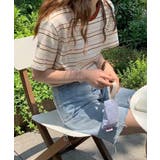 マルチボーダーTシャツ 半袖カットソー夏 | ANGELCLOSET | 詳細画像6