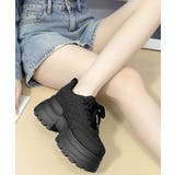 レースアップスニーカー ローカットスポーティー厚底靴疲れにくい 韓国風ダッドシュ… | SUNSHINE CLOSET | 詳細画像5 