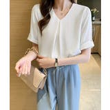タックブラウスきれいめ オフィスブラウス 上品 | SUNSHINE CLOSET | 詳細画像5 