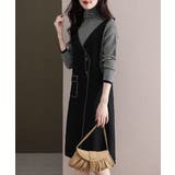 レイヤード風ニットワンピース レディース | SUNSHINE CLOSET | 詳細画像7 