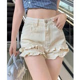 レディース 裾フリルデニムショーパン 美脚脚長 | SUNSHINE CLOSET | 詳細画像4