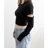 長袖Tシャツ 袖カットアウト カットソー | ANGELCLOSET | 詳細画像15