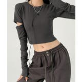 長袖Tシャツ 袖カットアウト カットソー | ANGELCLOSET | 詳細画像5