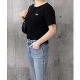 レディース ヘンリーネック半袖T リボン刺しゅうタイトトップス | SUNSHINE CLOSET | 詳細画像21 