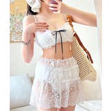 フロントリボンビキニ セクシーショーツ シアーレーススカート付き | SUNSHINE CLOSET | 詳細画像5 
