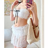 フロントリボンビキニ セクシーショーツ シアーレーススカート付き | SUNSHINE CLOSET | 詳細画像6 