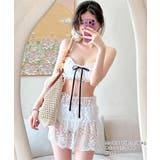 フロントリボンビキニ セクシーショーツ シアーレーススカート付き | SUNSHINE CLOSET | 詳細画像7 