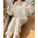 ベロア調パジャマ レディース部屋着セット | ANGELCLOSET | 詳細画像4