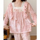 ベロア調パジャマ レディース部屋着セット | ANGELCLOSET | 詳細画像7