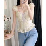 花柄レースキャミトップス大人フェミニン春夏ノースリーブトップス シアービスチェシ… | SUNSHINE CLOSET | 詳細画像11