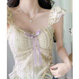 花柄レースキャミトップス大人フェミニン春夏ノースリーブトップス シアービスチェシ… | SUNSHINE CLOSET | 詳細画像12