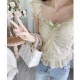 花柄レースキャミトップス大人フェミニン春夏ノースリーブトップス シアービスチェシ… | SUNSHINE CLOSET | 詳細画像14