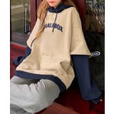 裏起毛 レイヤード風 パーカーレディース | SUNSHINE CLOSET | 詳細画像12 