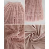 華やか多層チュールフリルスカート上品ロングスカート 立体フレアスカート大人可愛い… | SUNSHINE CLOSET | 詳細画像21 