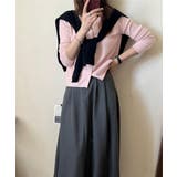 Vネック ニットカーディガン韓国風ニット | SUNSHINE CLOSET | 詳細画像3