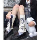 レースアップニットレッグウォーマー暖かい | SUNSHINE CLOSET | 詳細画像1 