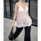 細めストラップキャミトップ レディース 上品光沢感アシンメトリーロングキャミ | SUNSHINE CLOSET | 詳細画像12 