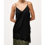 細めストラップキャミトップ レディース 上品光沢感アシンメトリーロングキャミ | SUNSHINE CLOSET | 詳細画像3 