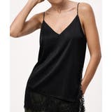 細めストラップキャミトップ レディース 上品光沢感アシンメトリーロングキャミ | SUNSHINE CLOSET | 詳細画像4 