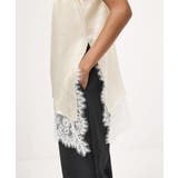 細めストラップキャミトップ レディース 上品光沢感アシンメトリーロングキャミ | SUNSHINE CLOSET | 詳細画像7 