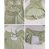 フリル袖ミニワンピ水着 大人可愛いリボン付き ウエストシャーリング水着 | SUNSHINE CLOSET | 詳細画像22 