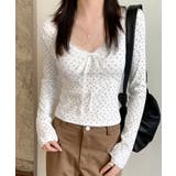 ショート丈インナートップス 小花柄と無地 リブTシャツ | SUNSHINE CLOSET | 詳細画像1 