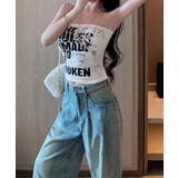 オフショルダーロゴtレディース 落ちないイラストチューブトップずれない ストリー… | SUNSHINE CLOSET | 詳細画像9 
