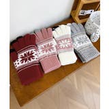 レディース 北欧風ジャガード手袋 冷え対策リブ編み手ぶくろ | SUNSHINE CLOSET | 詳細画像10