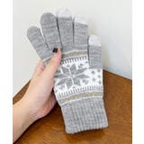 レディース 北欧風ジャガード手袋 冷え対策リブ編み手ぶくろ | SUNSHINE CLOSET | 詳細画像12