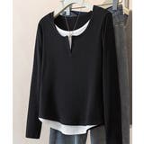 レイヤード風Tシャツ スリットネック秋服 | SUNSHINE CLOSET | 詳細画像13
