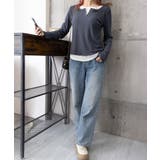 レイヤード風Tシャツ スリットネック秋服 | SUNSHINE CLOSET | 詳細画像16
